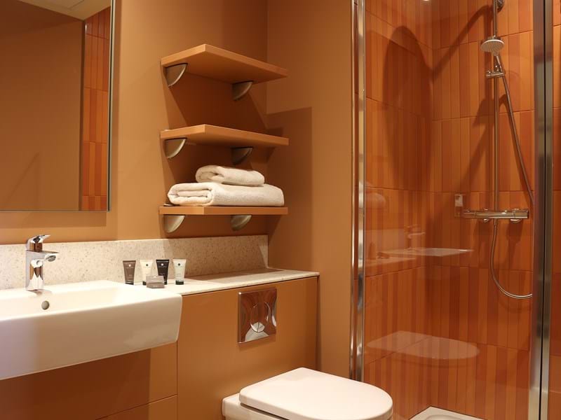 King Room Orange Bathroom Hex Hotel